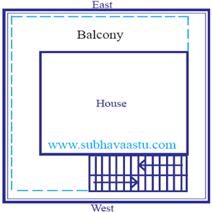 vastu for west facing house steps or stair cases